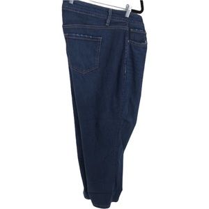 Lane Bryant Mid Rise Size 16 Girlfriend Crop Denim Blue Jeans